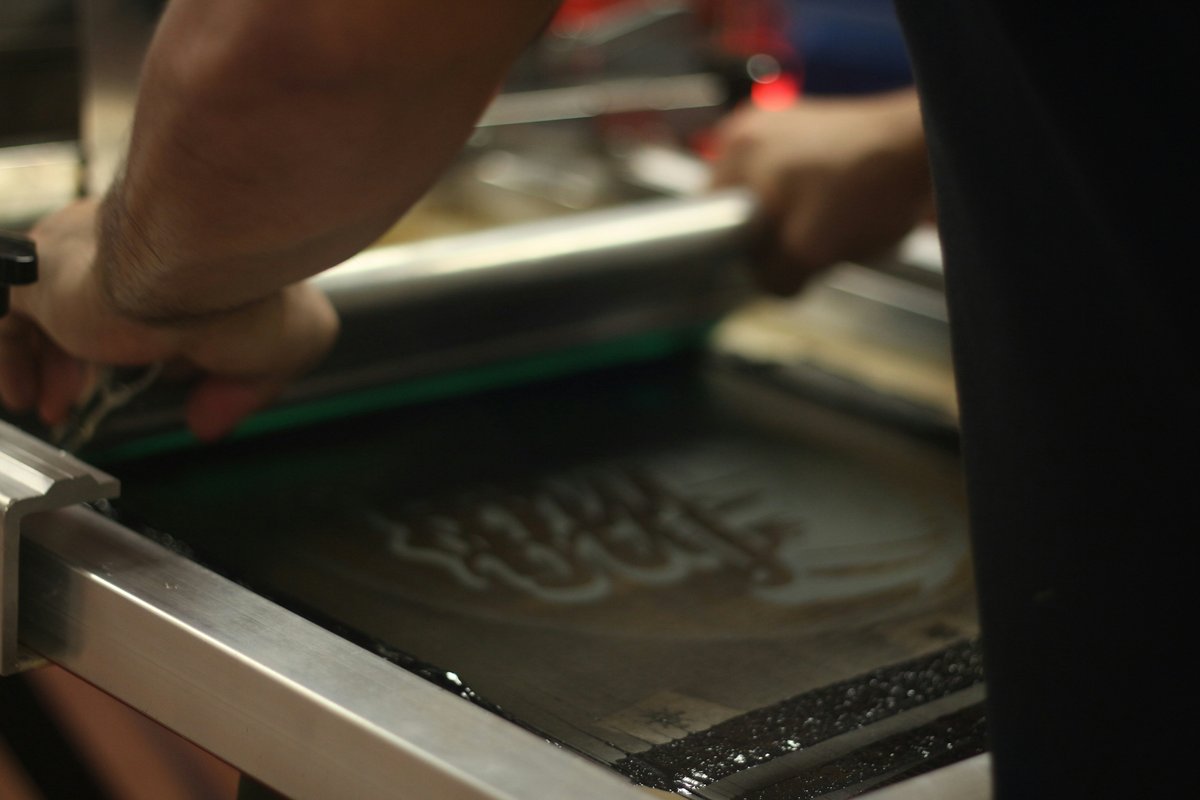 T-shirt being printed